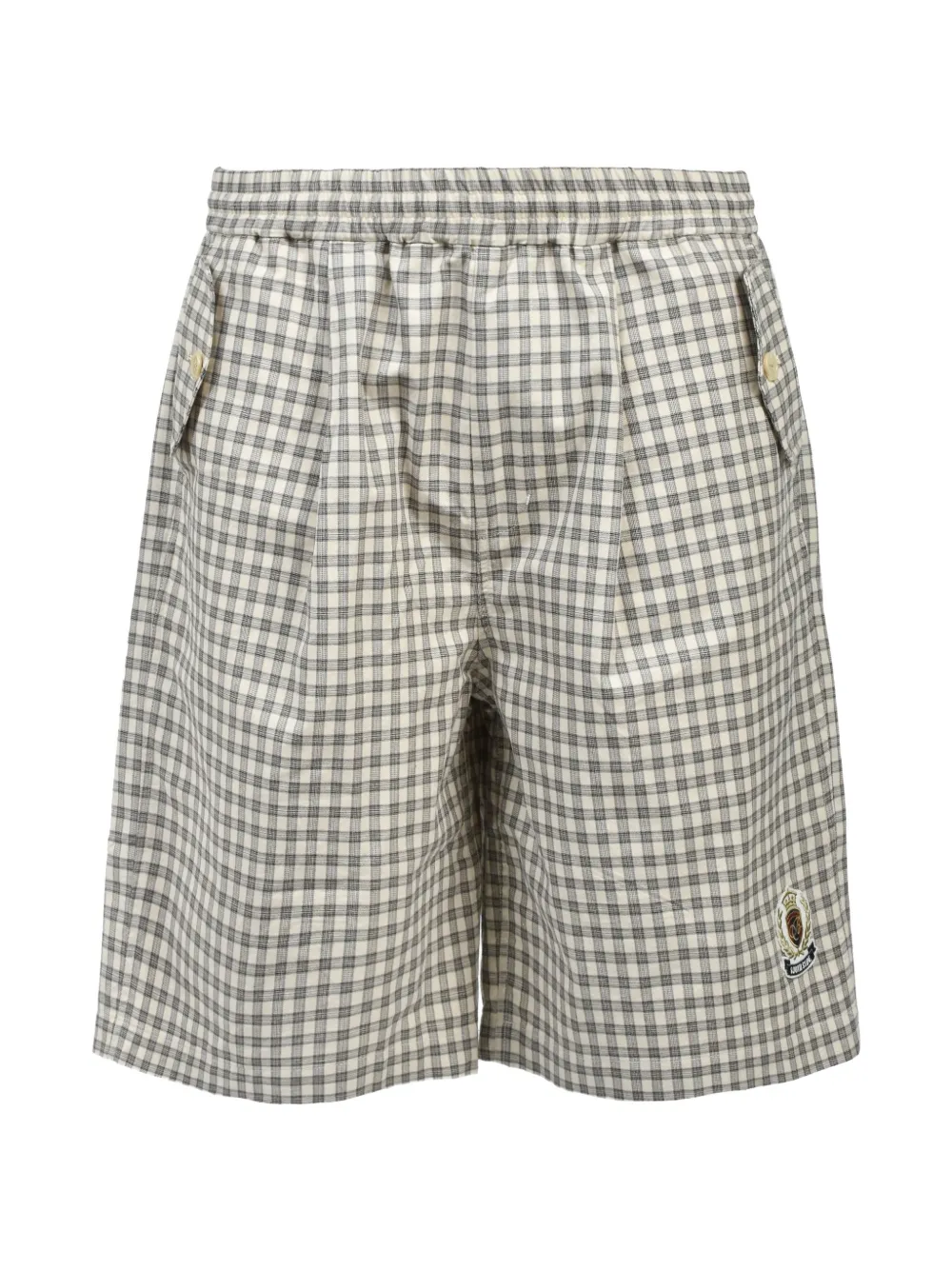 BREATH Geruite shorts met geborduurd embleem Wit