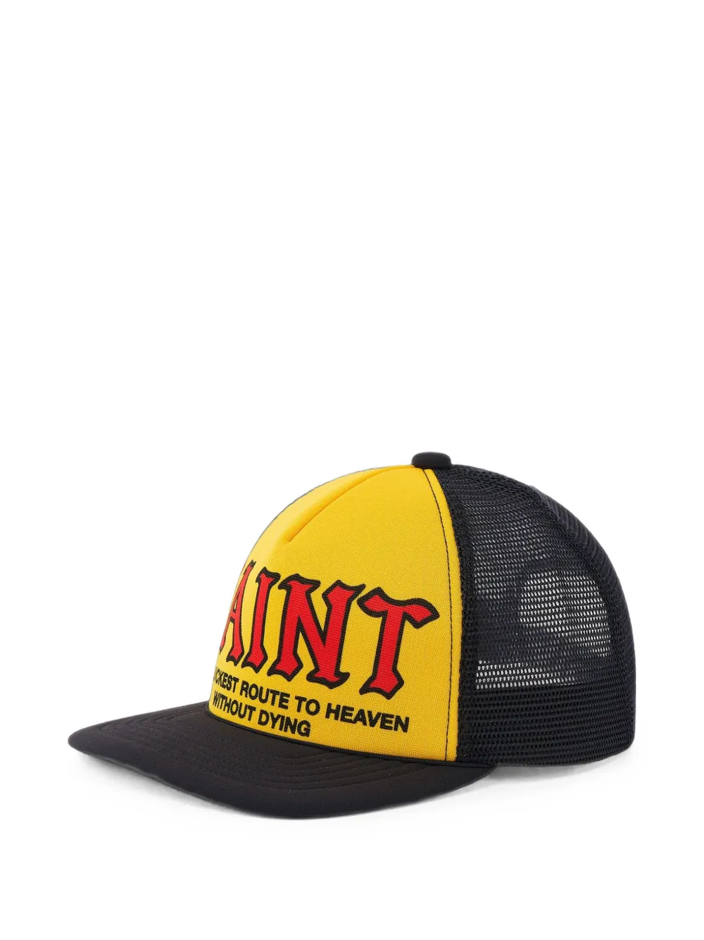 SAINT MXXXXXX logo-print Baseball Cap | Yellow | FARFETCH