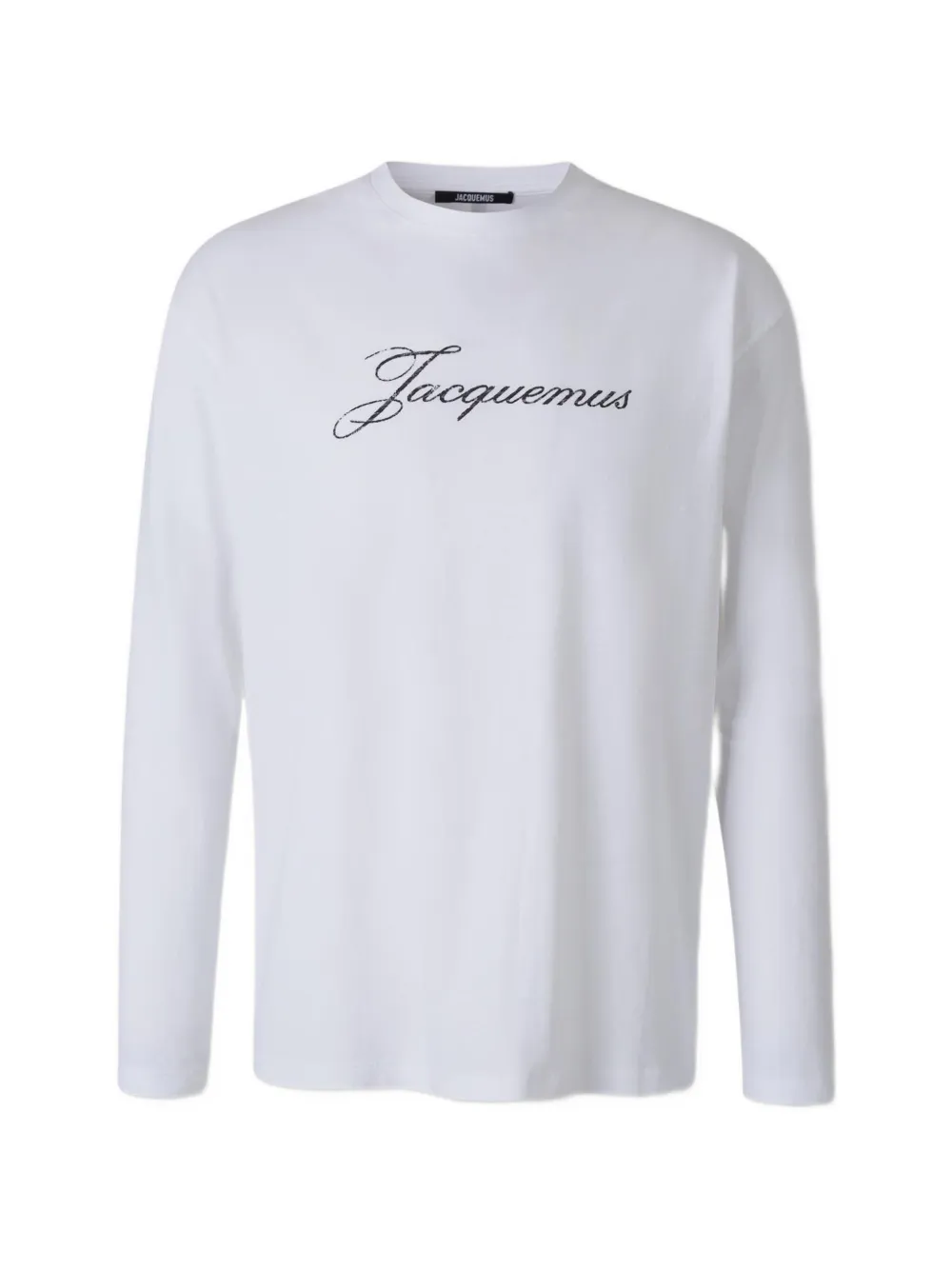 Jacquemus logo-print long-sleeve T-shirt - Bianco