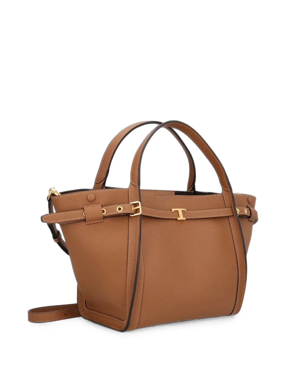 Tod's Kleine T Signature leren shopper Bruin