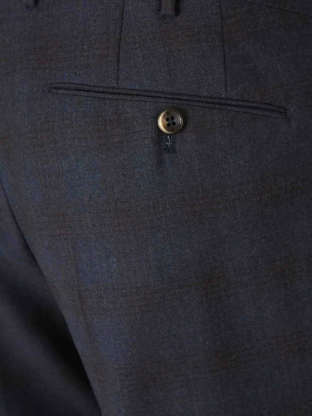 PT Torino Geruite broek Blauw