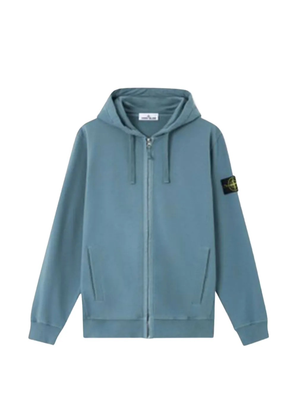 Stone Island 6100067 Brushed Organic Cotton Fleece Sweatshirt In Blue