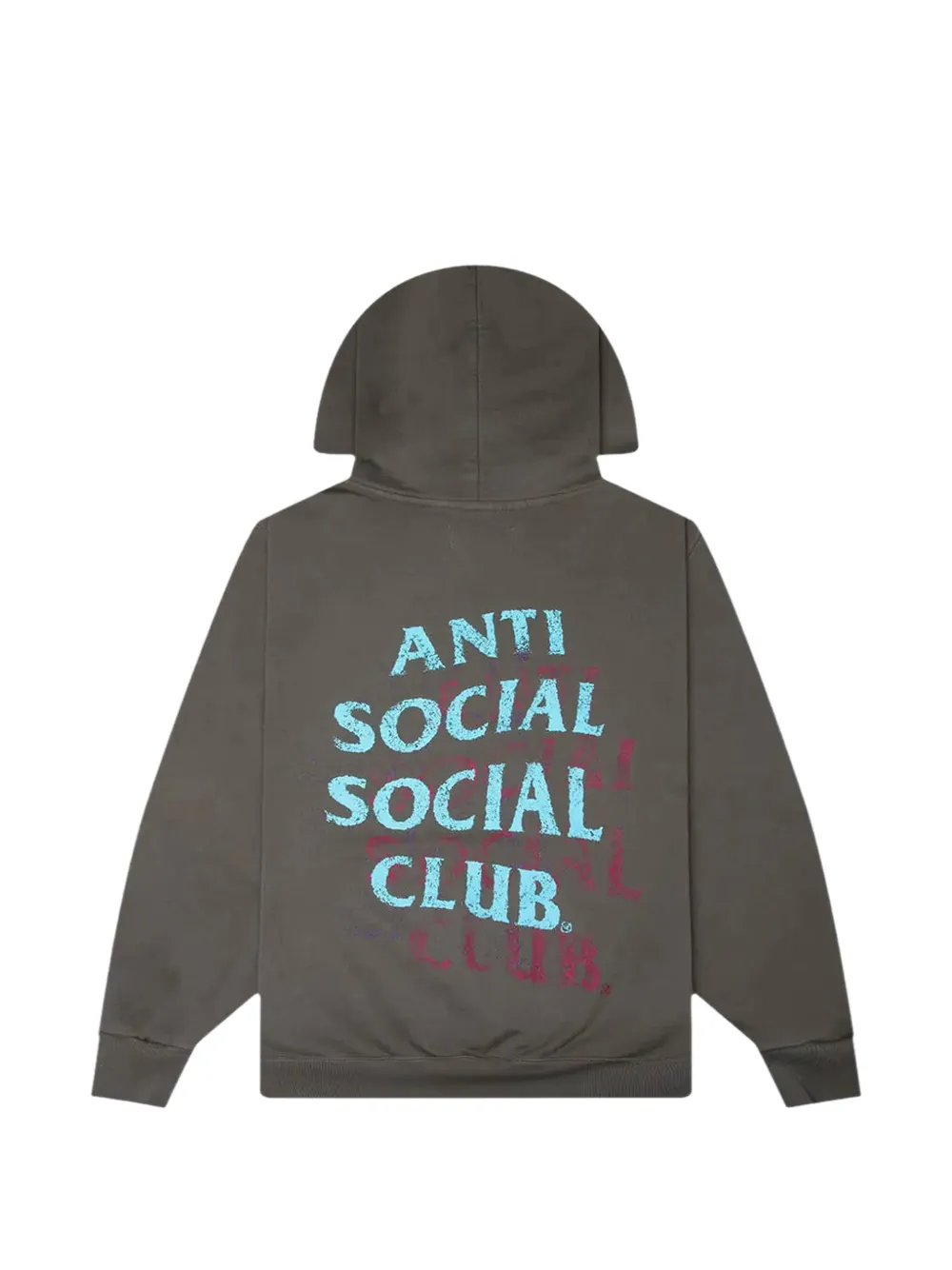 Anti Social Club Hoodie met logoprint Grijs