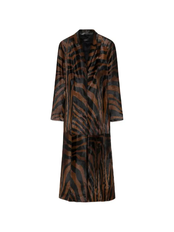 Simkhai Rilo Zebra-print Coat in Brown