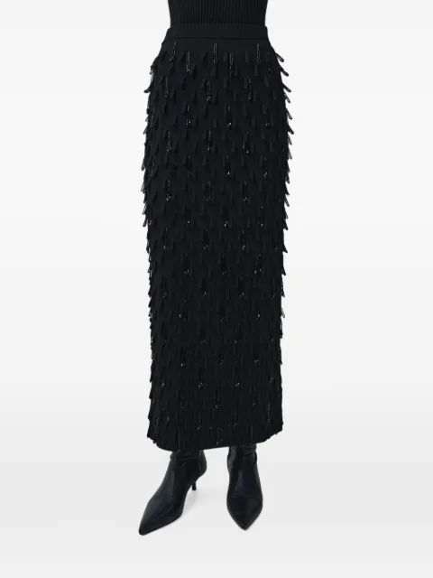 SIMKHAI  Bree fringed midi skirt