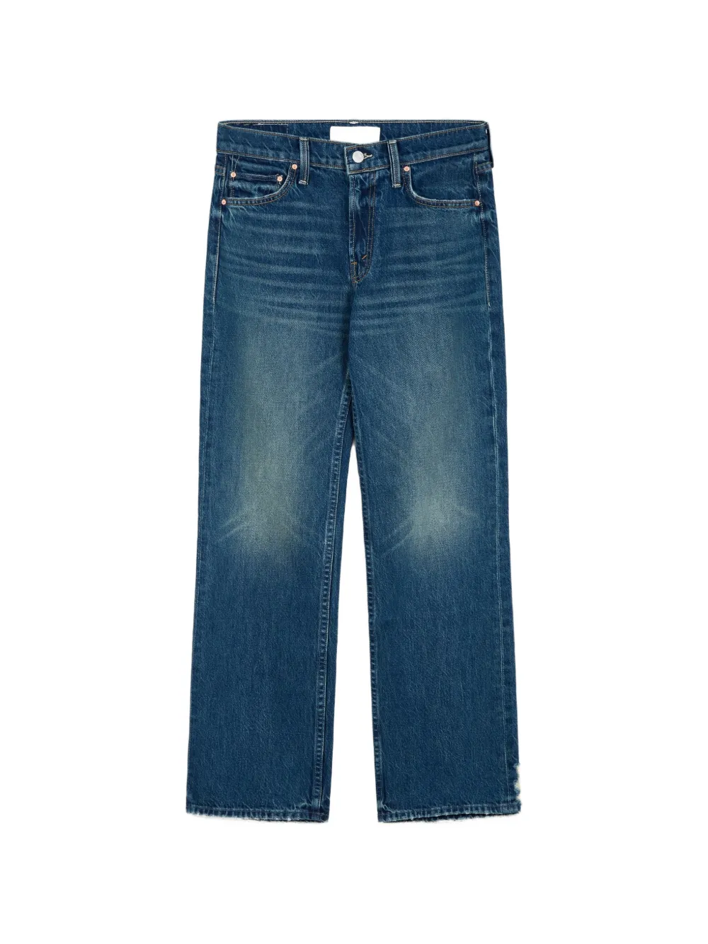MOTHER The Lil Reifler distressed straight-leg jeans - Blu
