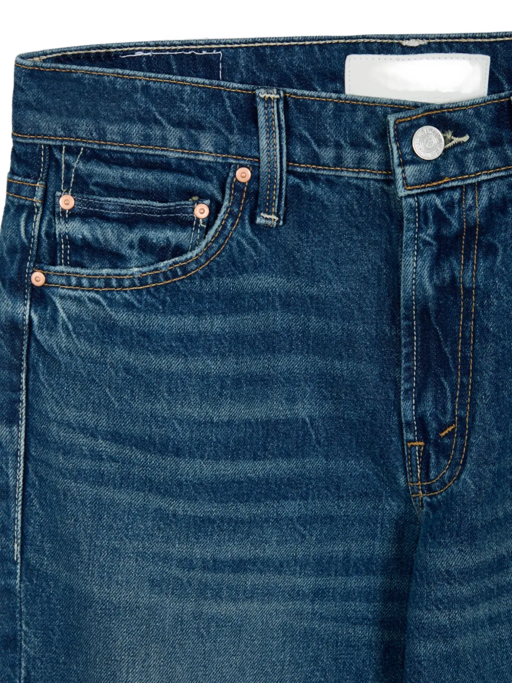 MOTHER The Lil Reifler gerafelde straight jeans Blauw