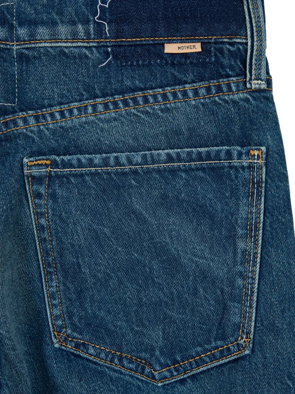 MOTHER The Lil Reifler gerafelde straight jeans Blauw