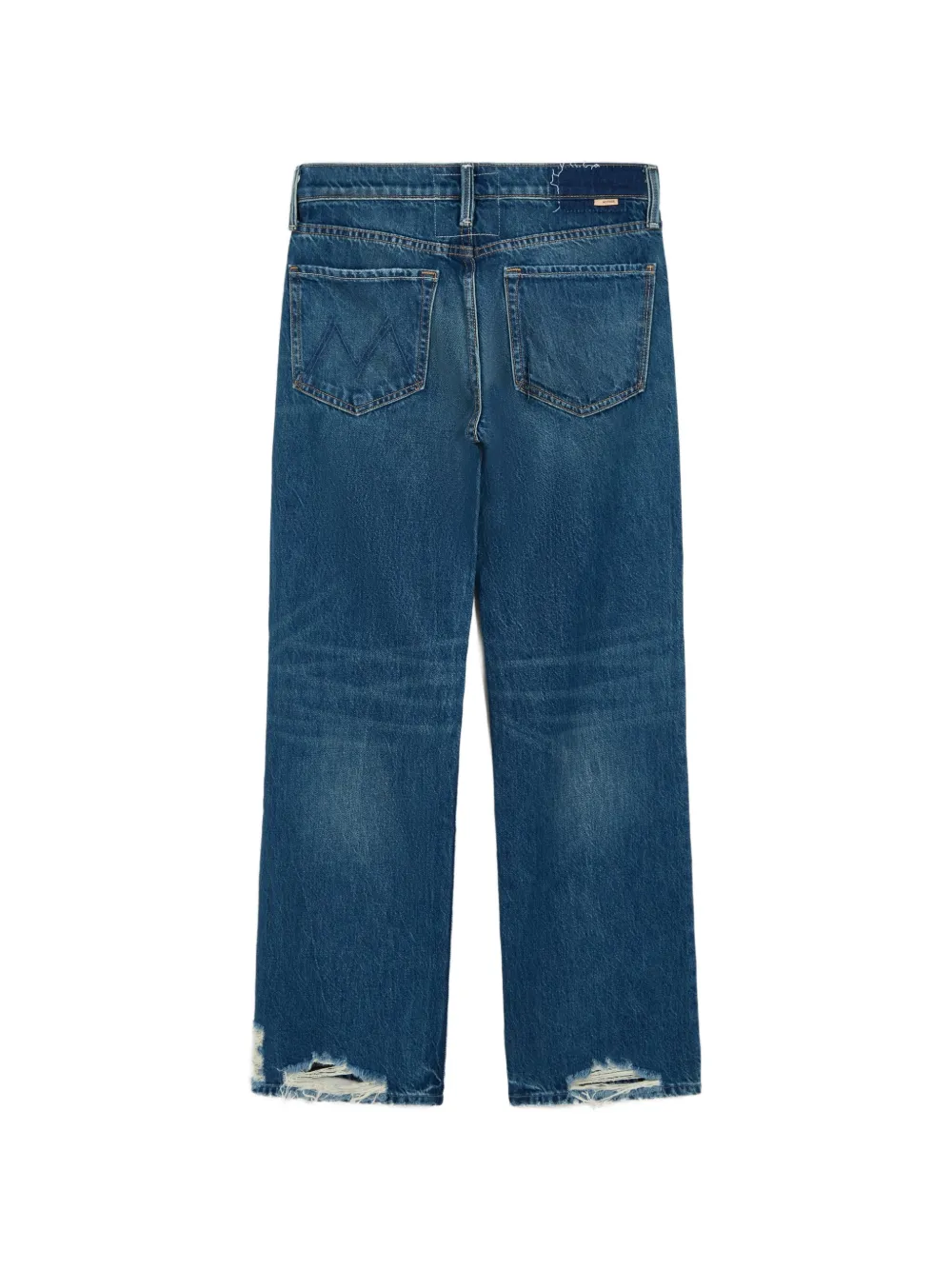 MOTHER The Lil Reifler gerafelde straight jeans Blauw