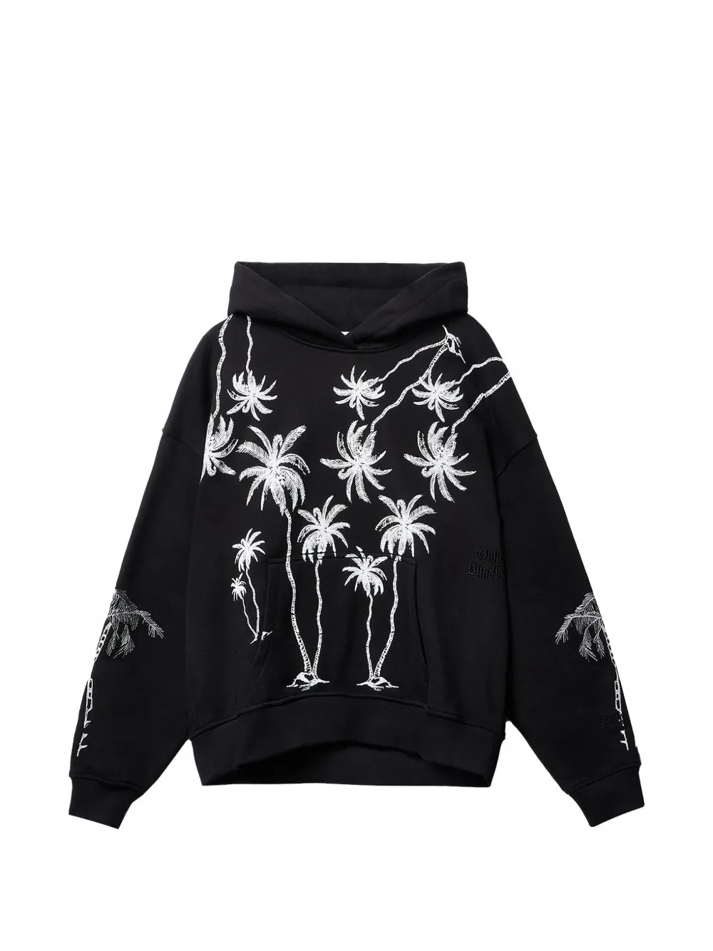 Only the Blind palm-tree embroidered hoodie