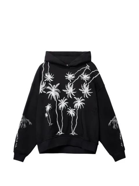 Only the Blind palm-tree embroidered hoodie