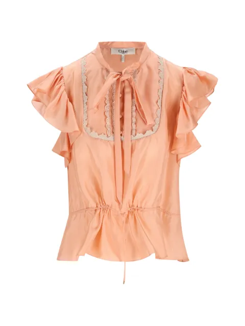 Chloé blouse bordée de dentelle à volants