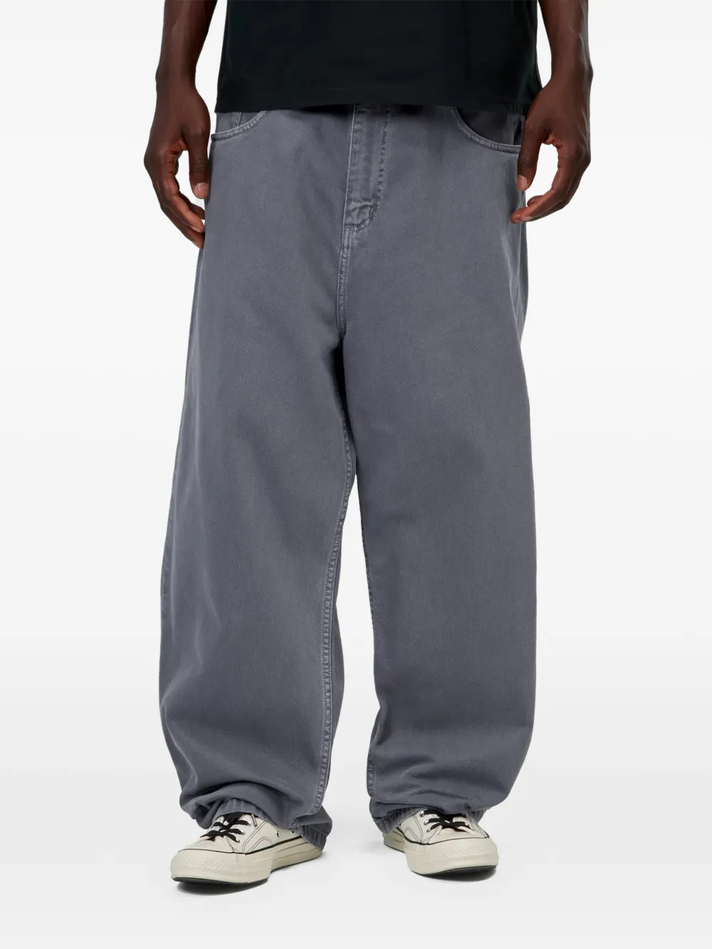 Carhartt WIP Brandon jeans met logopatch Grijs