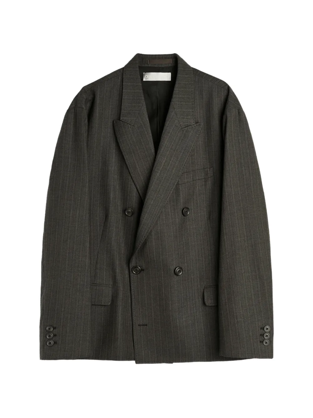 OUR LEGACY double-breasted striped blazer - Grigio