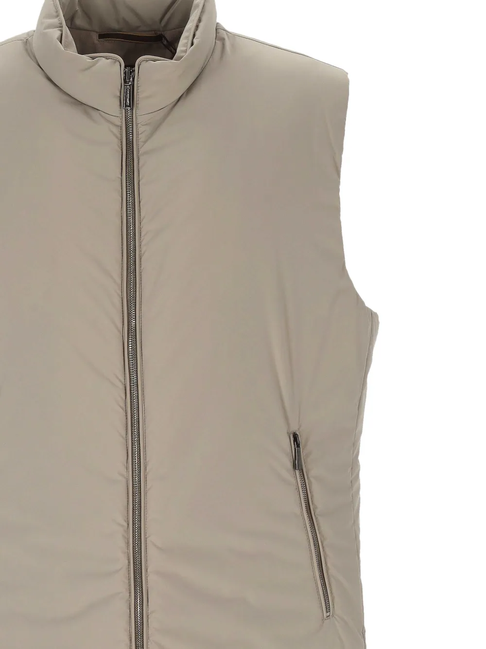 Moorer Gilet met hoge hals Beige