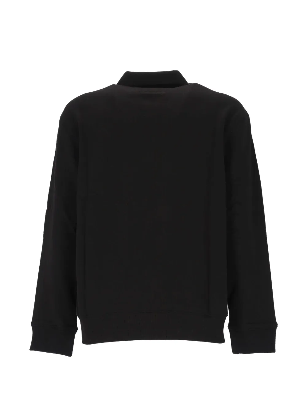 C.P. Company Poloshirt met geborduurd logo en kwartrits Zwart