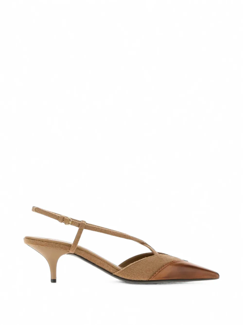 Miu Miu pointed-toe slingback pumps - Marrone