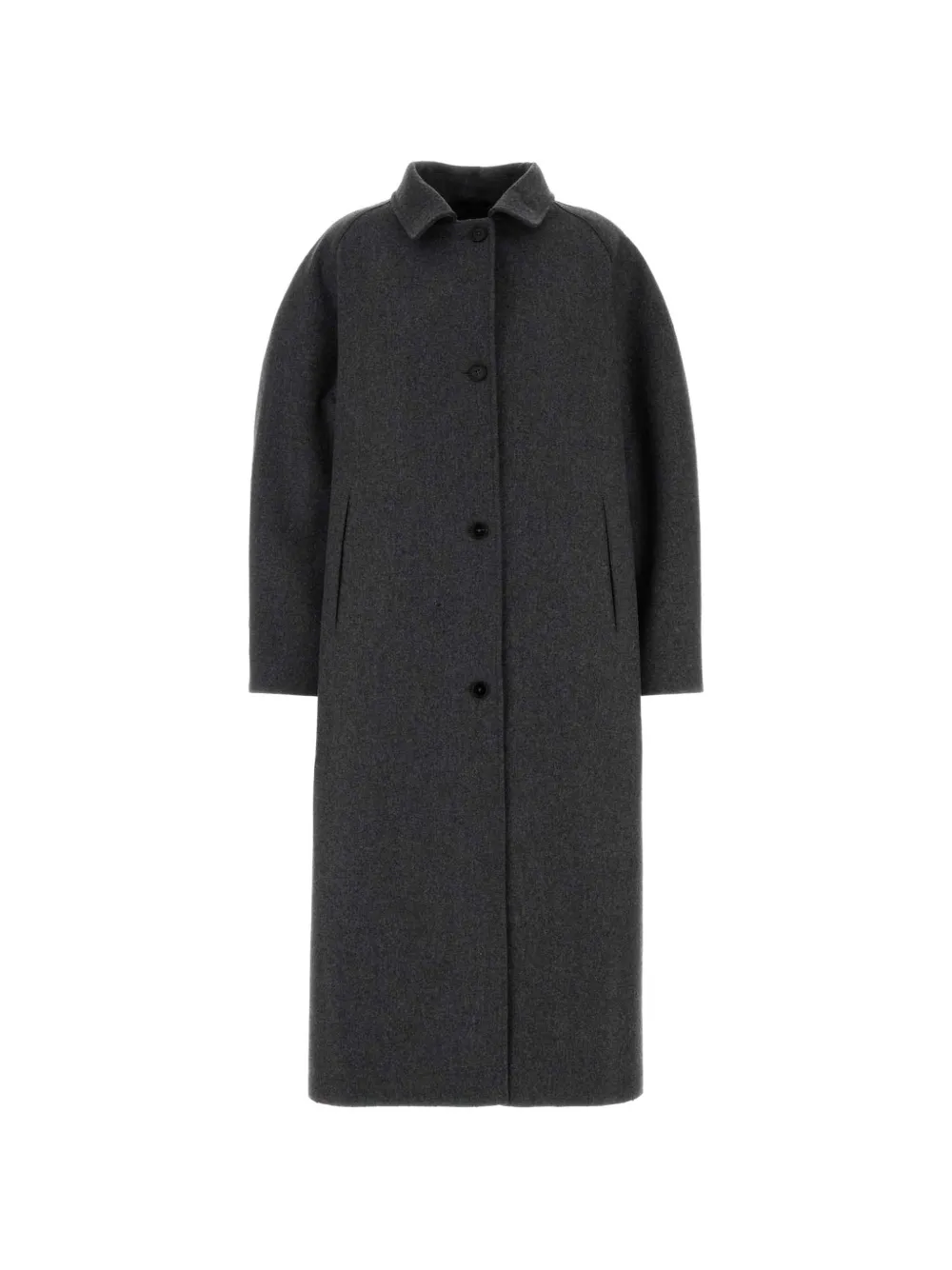 Jil Sander Double Wool Coat In 그레이