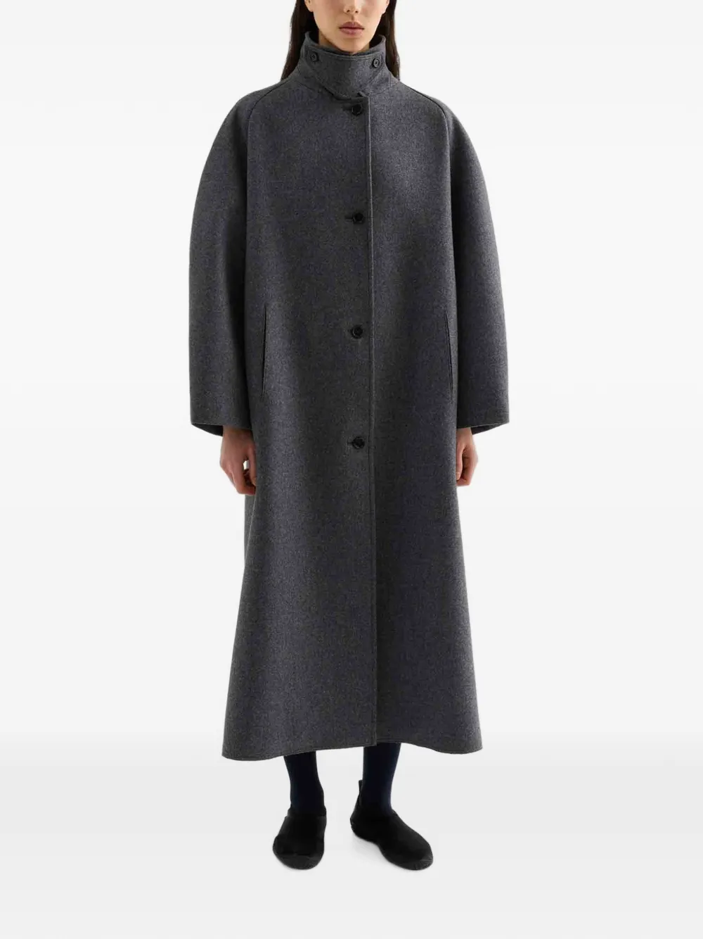 Jil Sander double wool coat Grijs