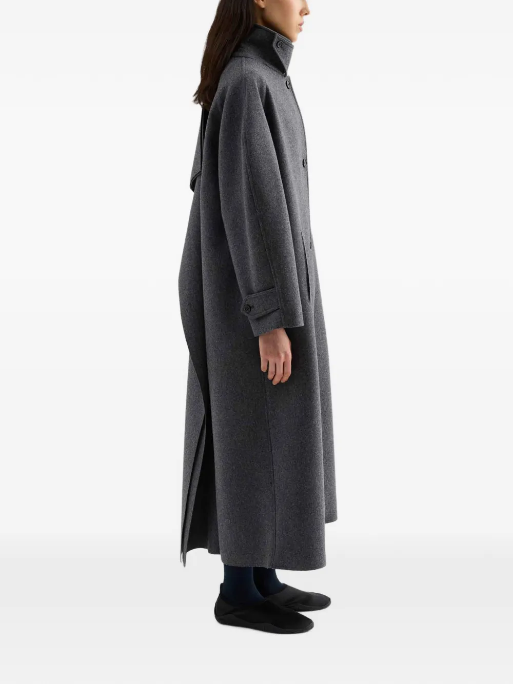 Jil Sander double wool coat Grijs