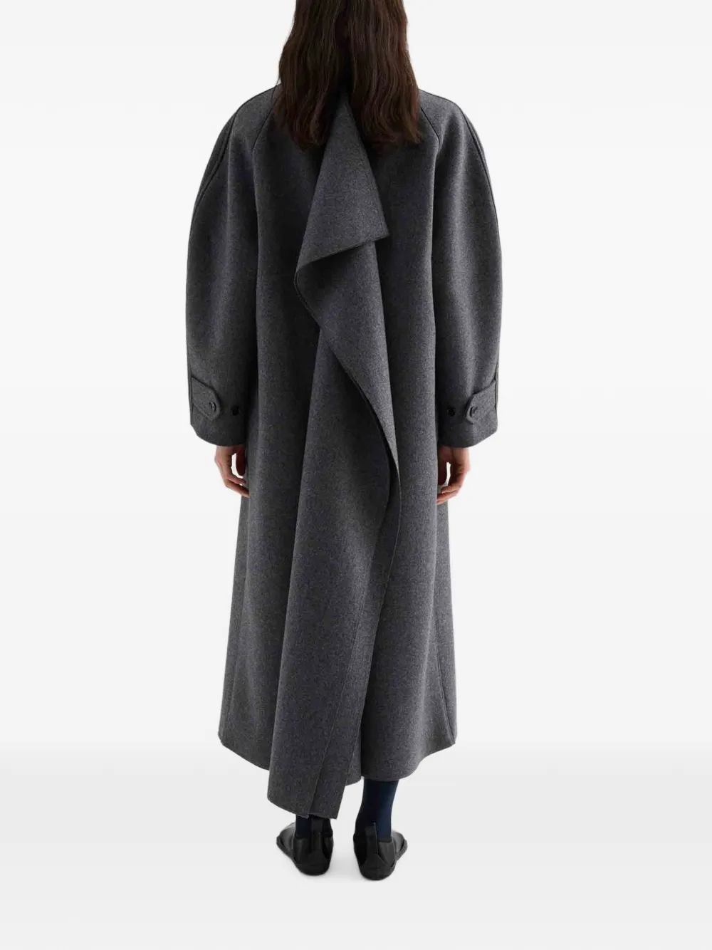 Jil Sander double wool coat Grijs