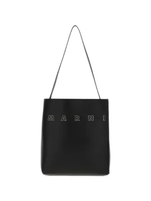 【新品】MARNI　レザ―ハンドバッグ　ブラック MARNI（マルニ）バッグ - FARFETCH