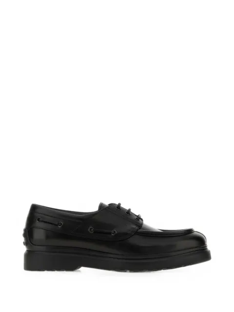Tod's lace-up leather boat shoes