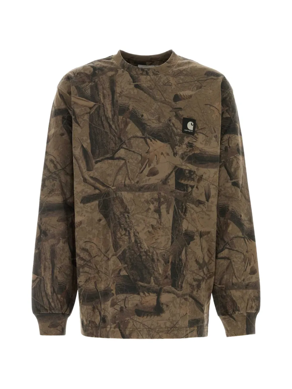 Carhartt WIP Feather Tree camouflage-print long-sleeved T-shirt - Verde