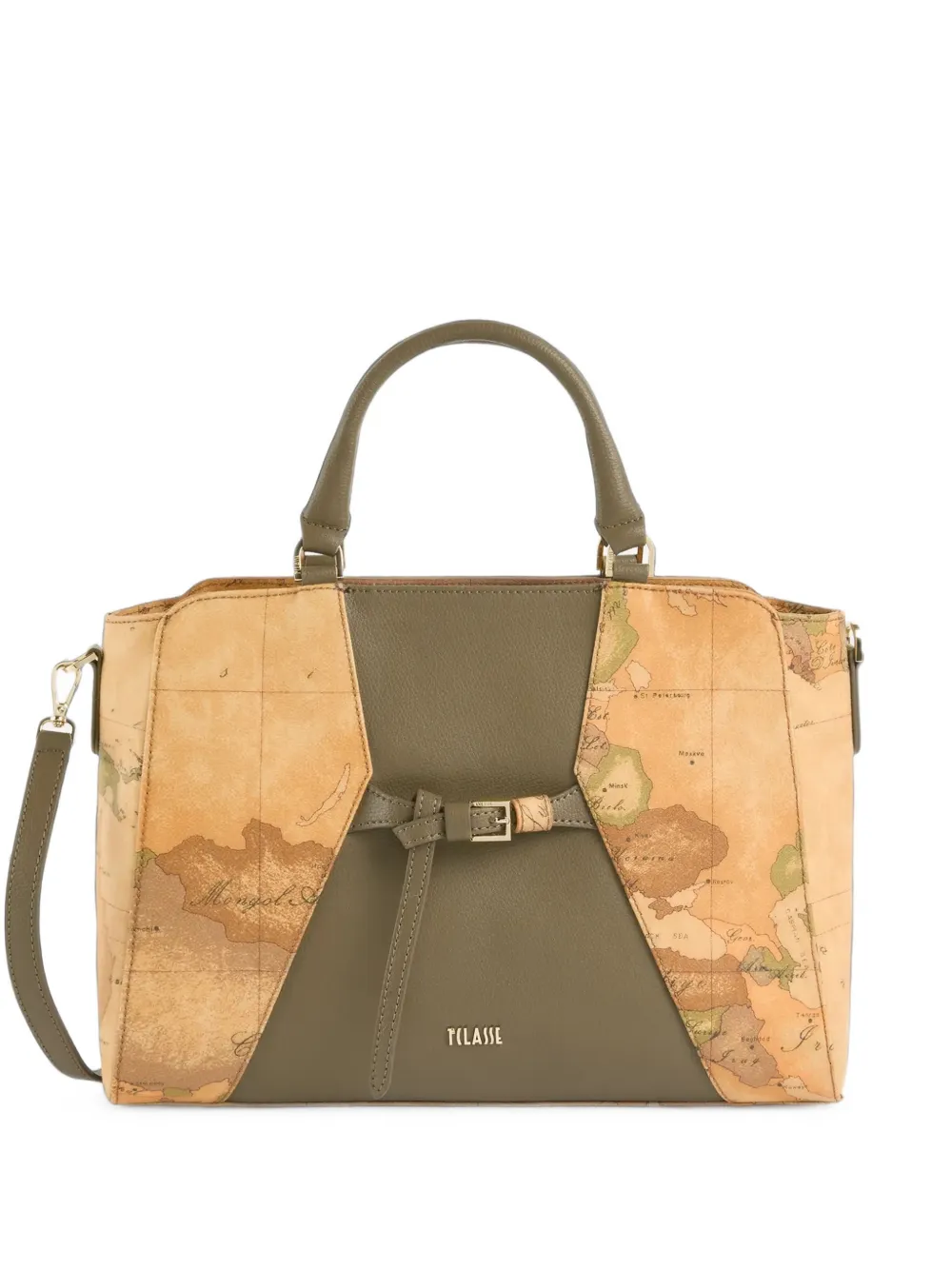 Alviero Martini 1° Classe Geo Saloon Map-print Tote Bag In Orange