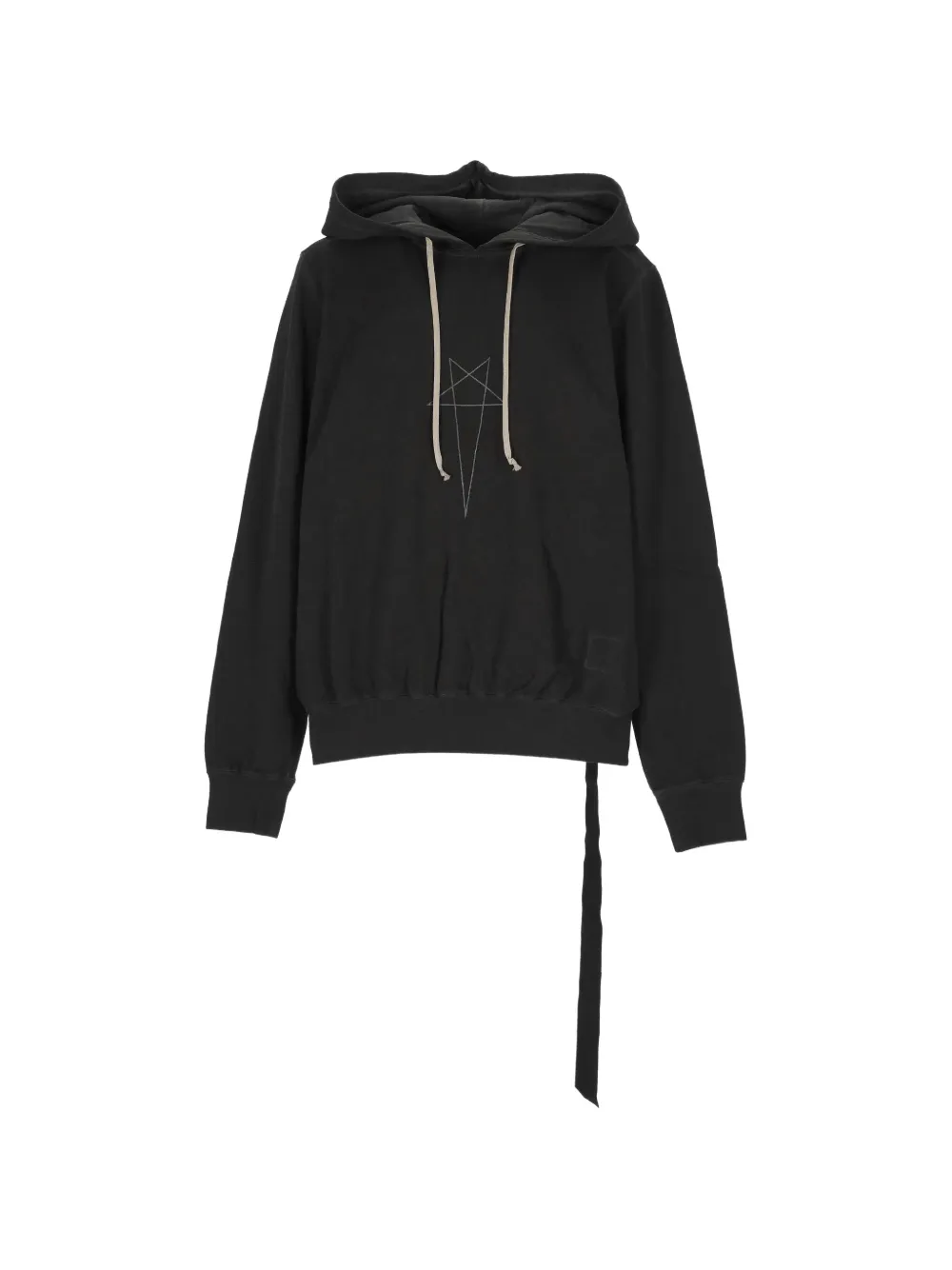 Rick Owens DRKSHDW pentagram-print drawstring hoodie - Nero