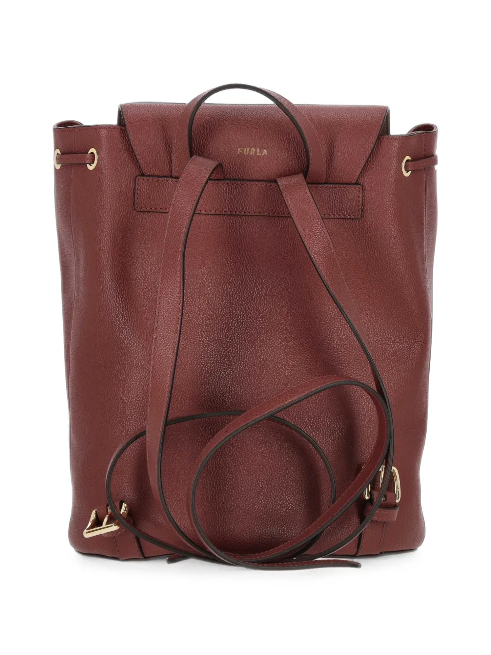 Furla Rugzak van bewerkt leer Rood