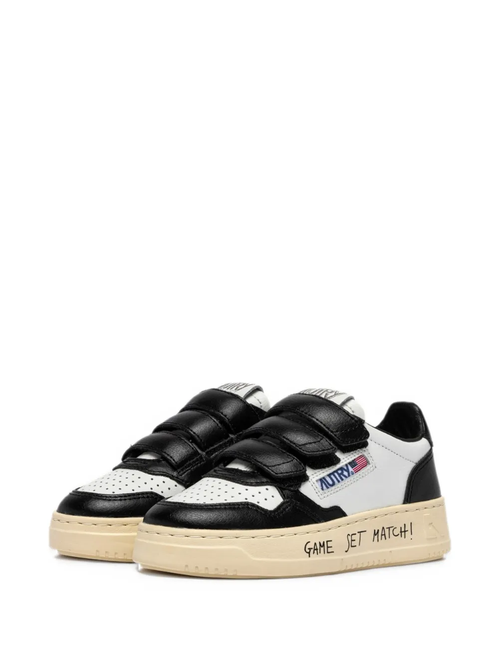 Autry Kids Medalist touch-strap sneakers - Bianco
