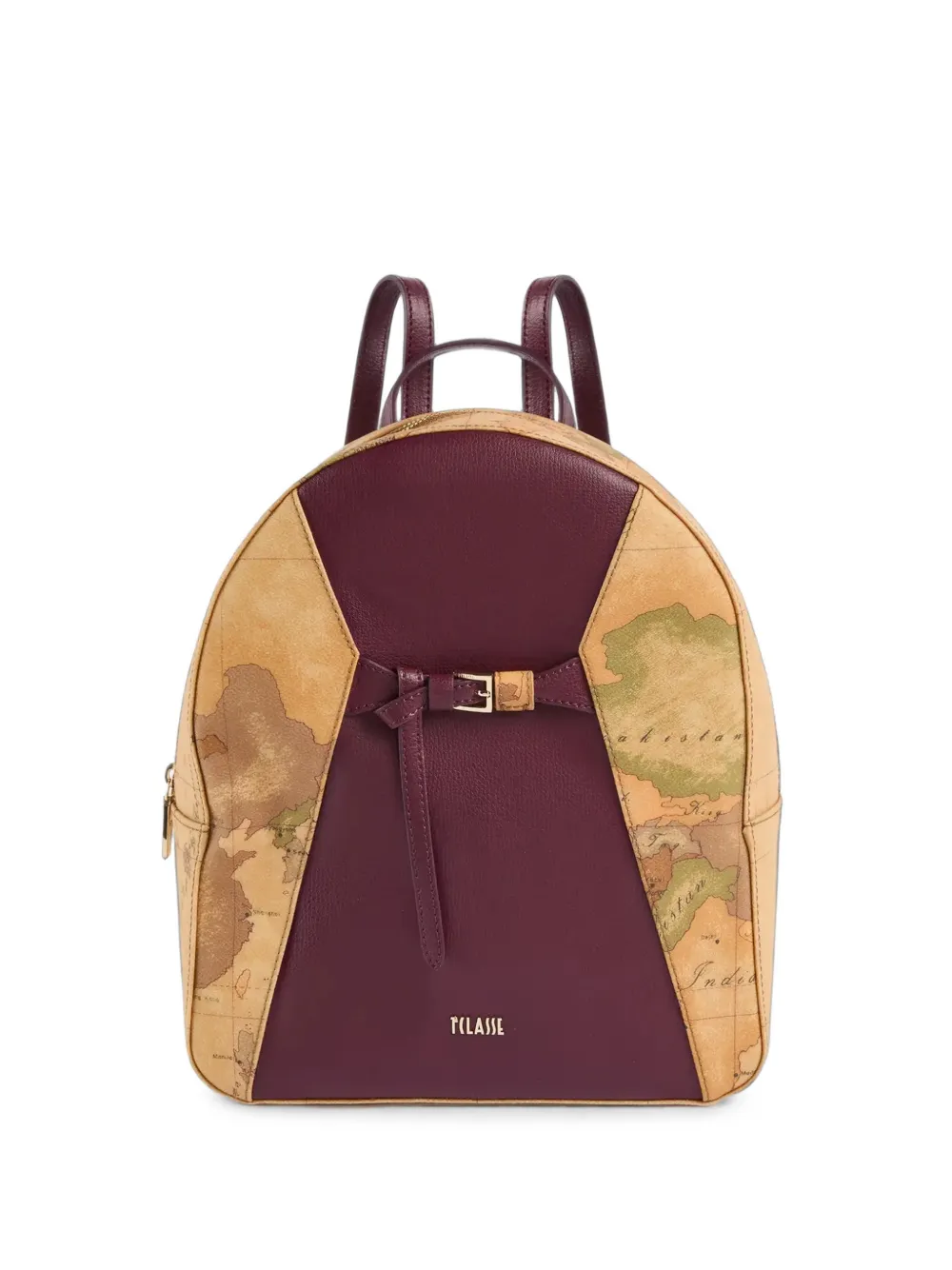 Alviero Martini 1° Classe Geo Saloon Panelled Leather Backpack In Blue