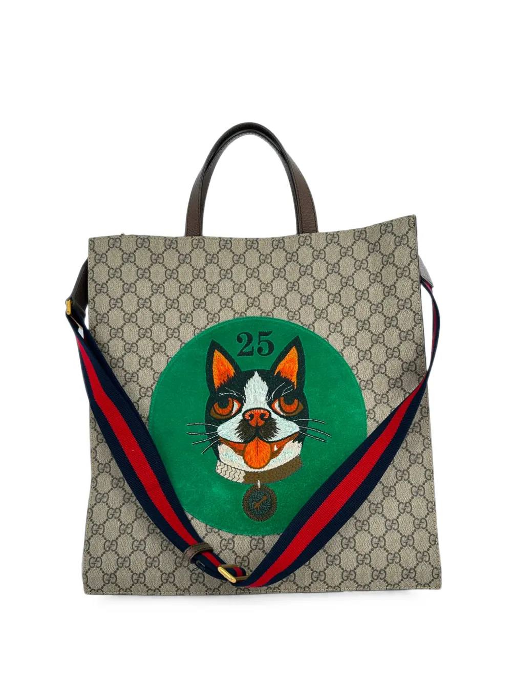 Gucci Pre-Owned Bosco Tote Bag mit GG Supreme-Patch - Nude