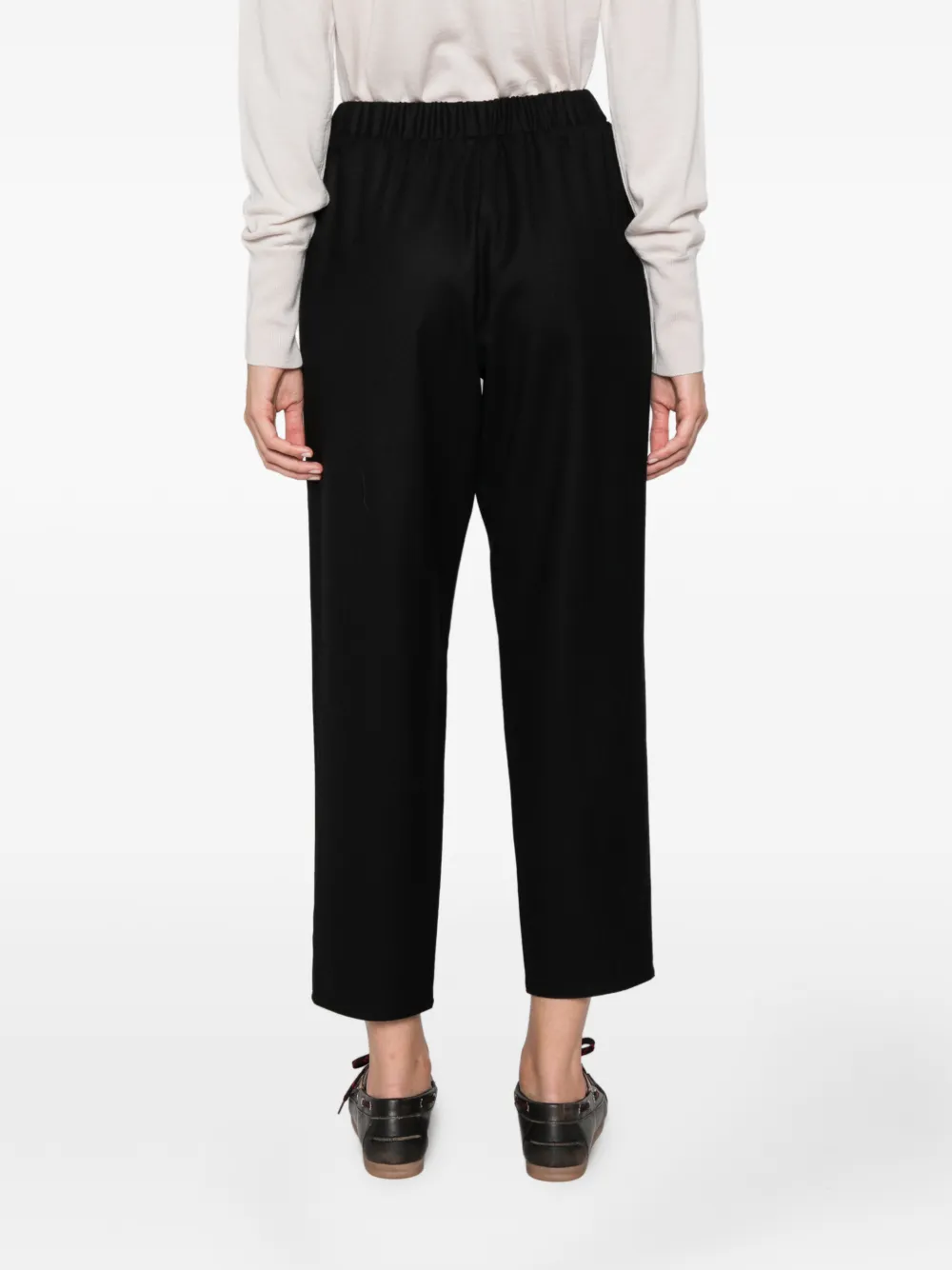 Dusan Broek met elastische taille Zwart