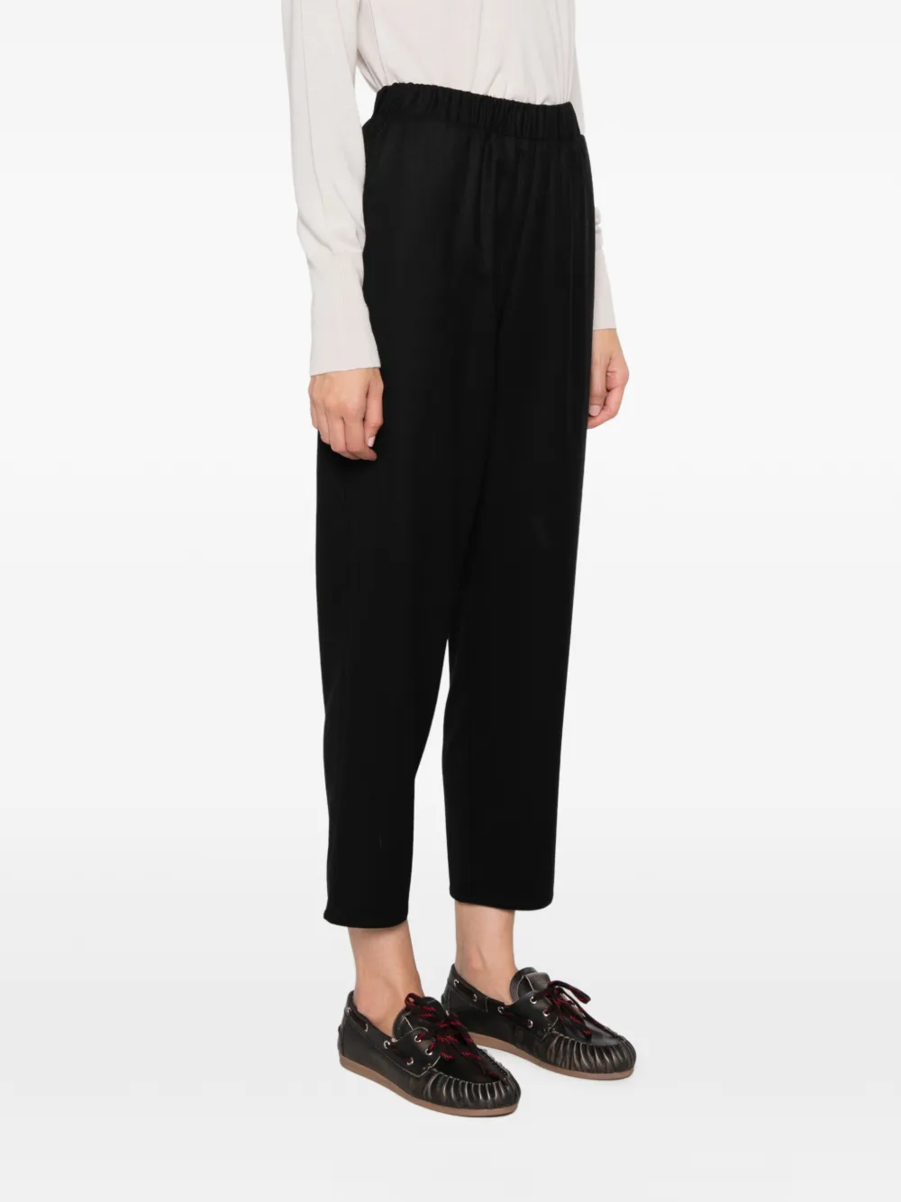 Dusan Broek met elastische taille Zwart