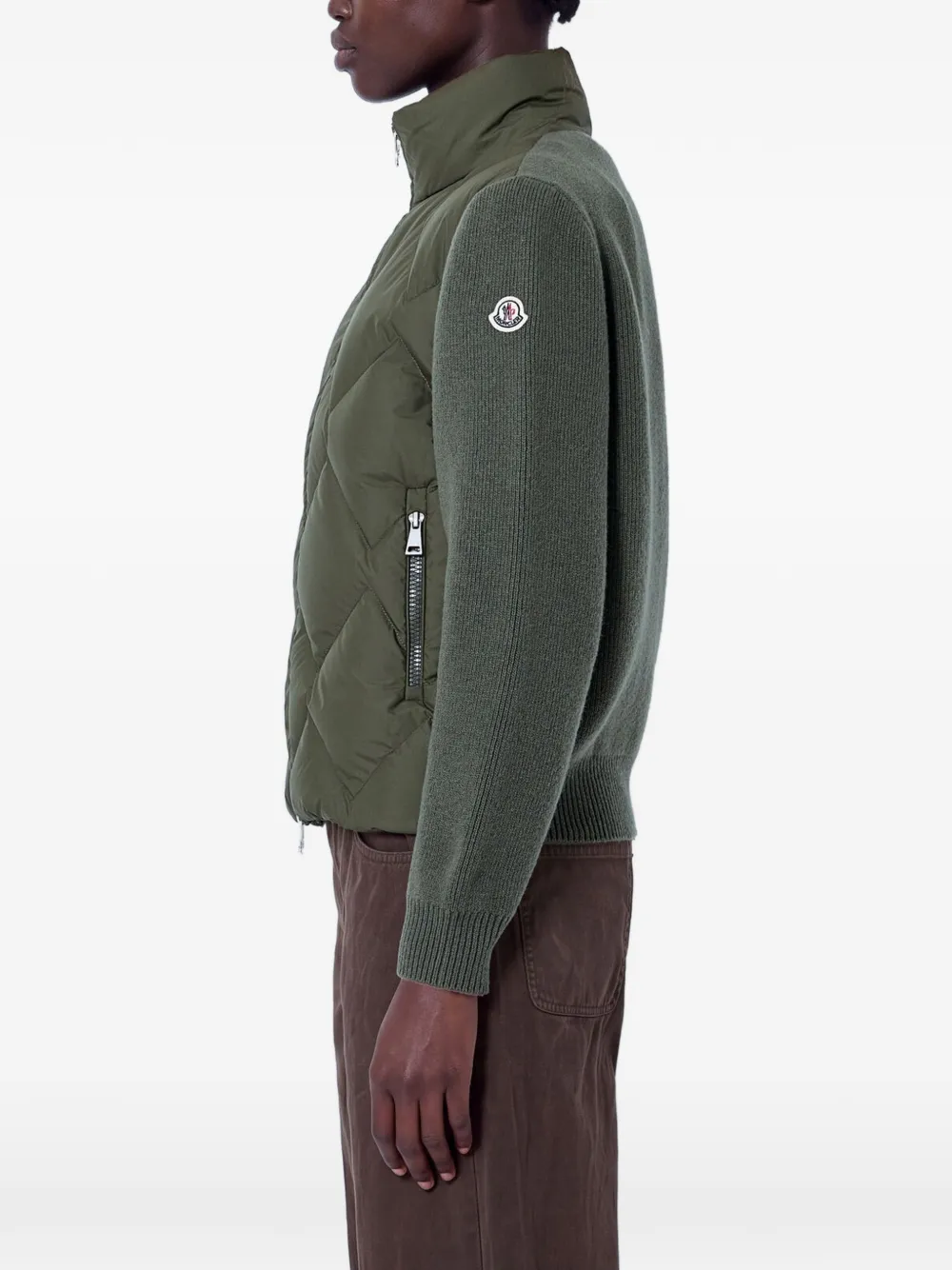 Moncler Jack met logopatch Groen