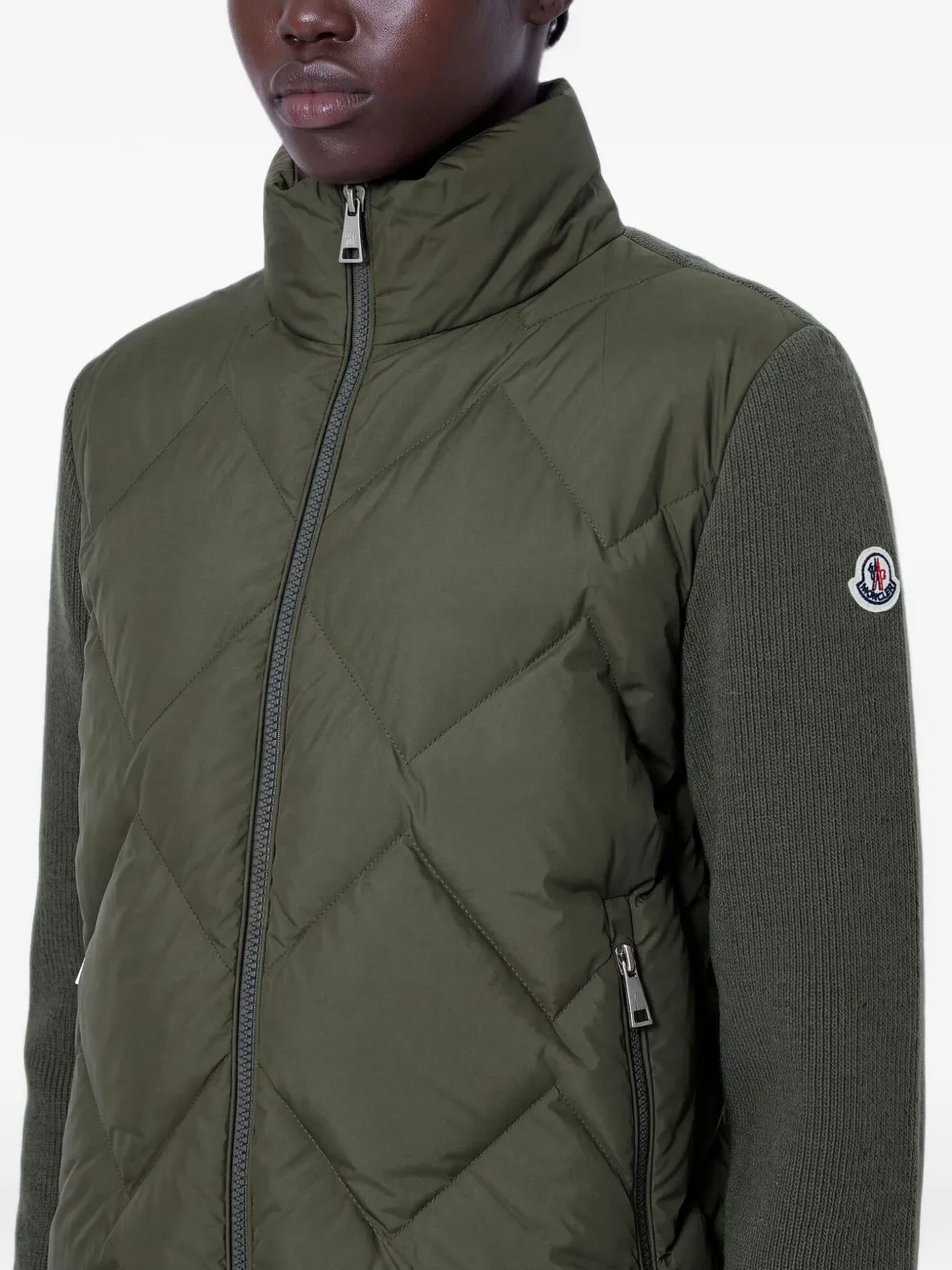 Moncler Jack met logopatch Groen