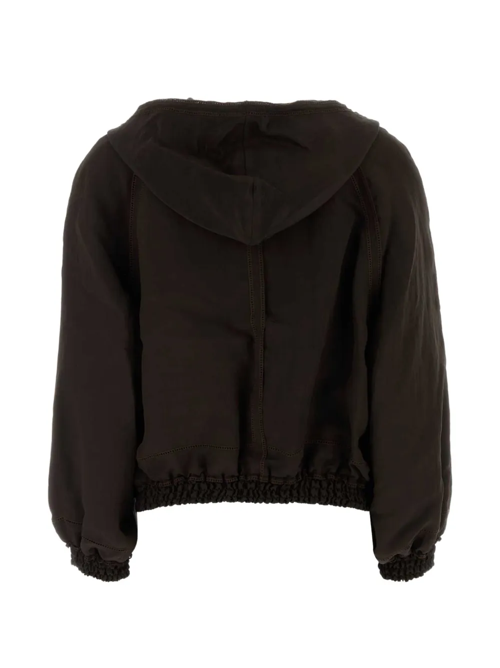 Magda Butrym zip-up drawstring hoodie Bruin