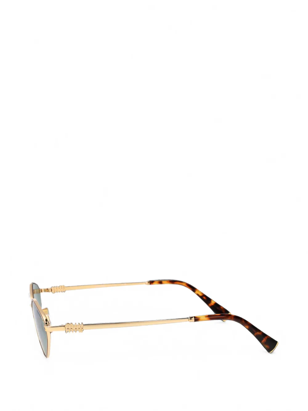 Miu Eyewear Zonnebril met geometrisch montuur Goud