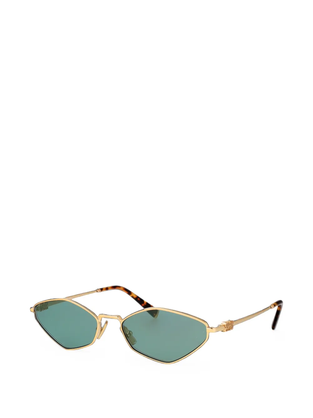 Miu Eyewear Zonnebril met geometrisch montuur Goud