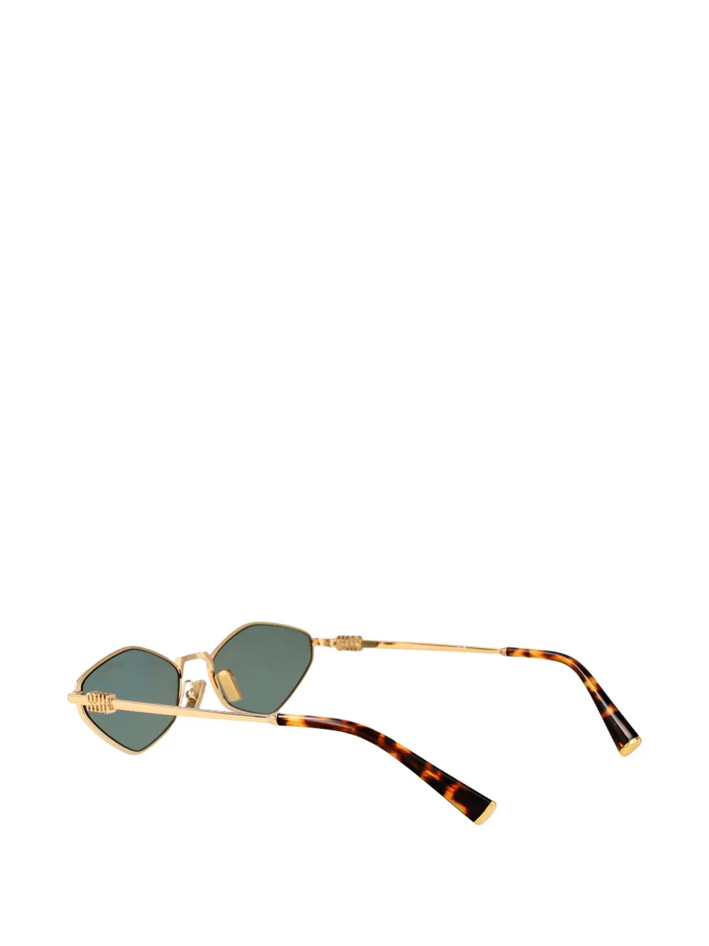 Miu Eyewear Zonnebril met geometrisch montuur Goud