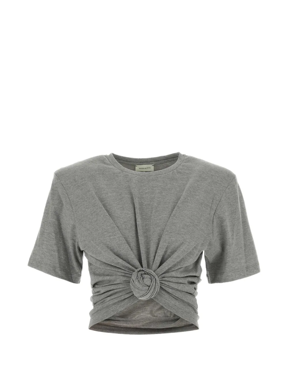 Magda Butrym knot-detail padded-shoulder T-shirt