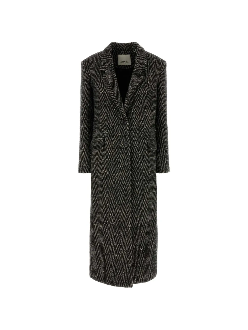 ISABEL MARANT herringbone-pattern Ealine coat - Nero