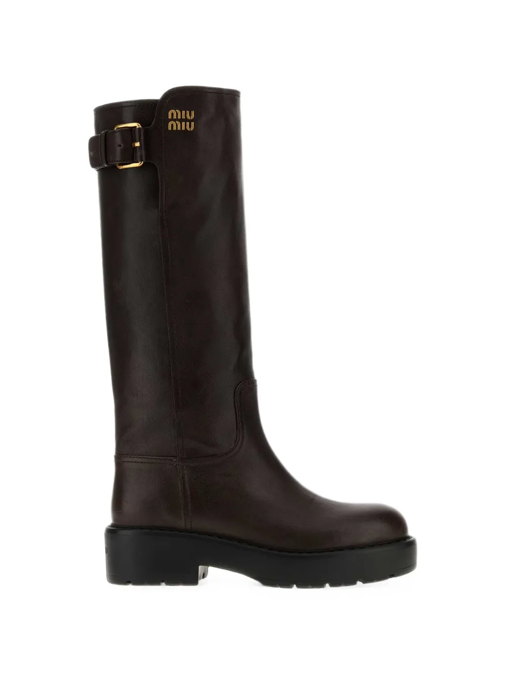 Miu Miu leather boots - Marrone