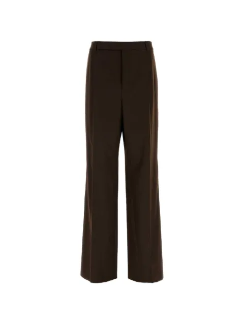 Saint Laurent pressed-crease flannel trousers