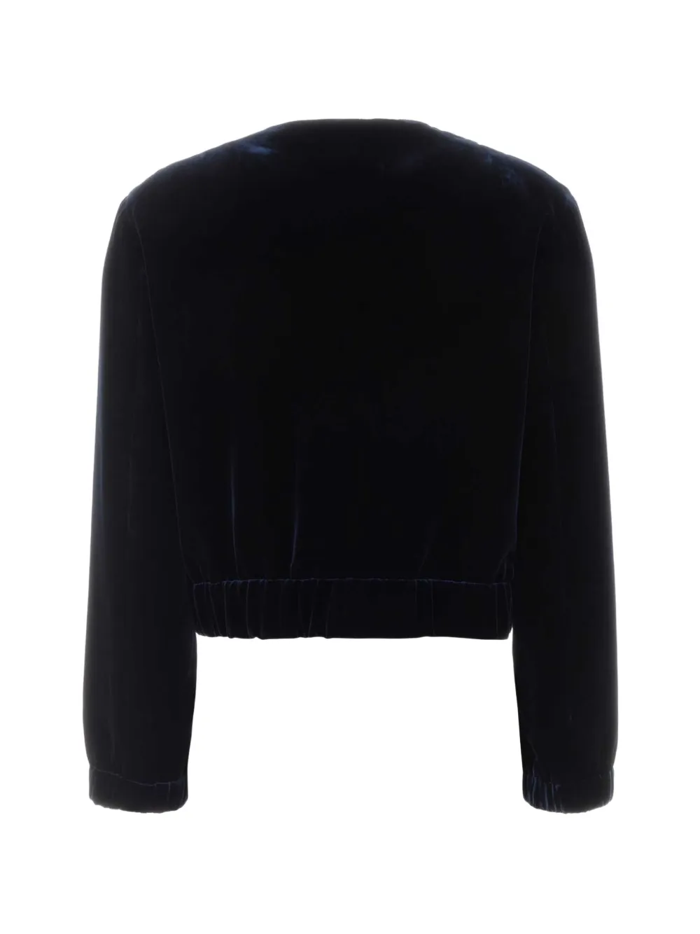 Giorgio Armani Fluwelen jack met elastische afwerking Blauw