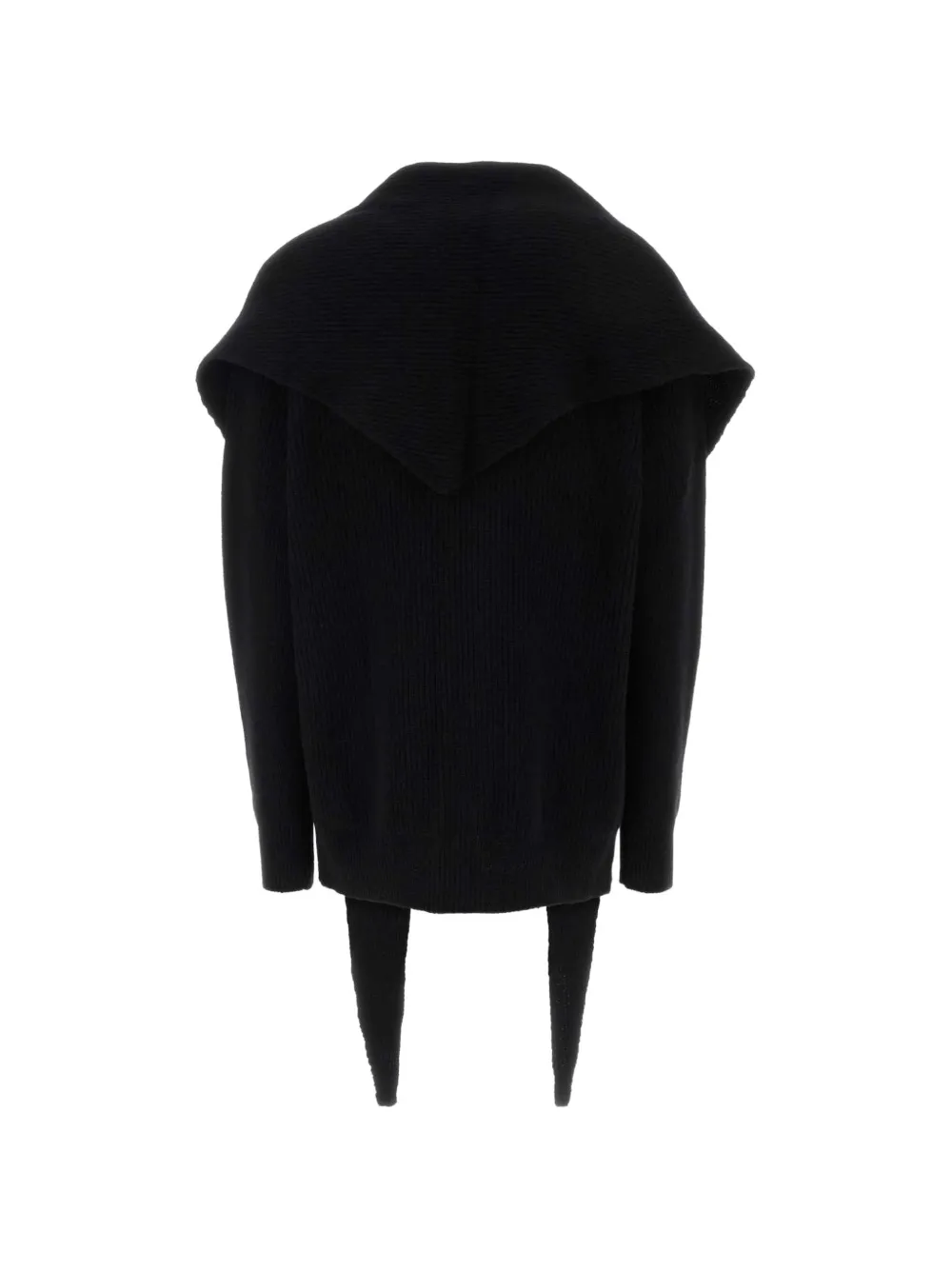 Blumarine ribbed-knit sailor-collar cardigan Zwart