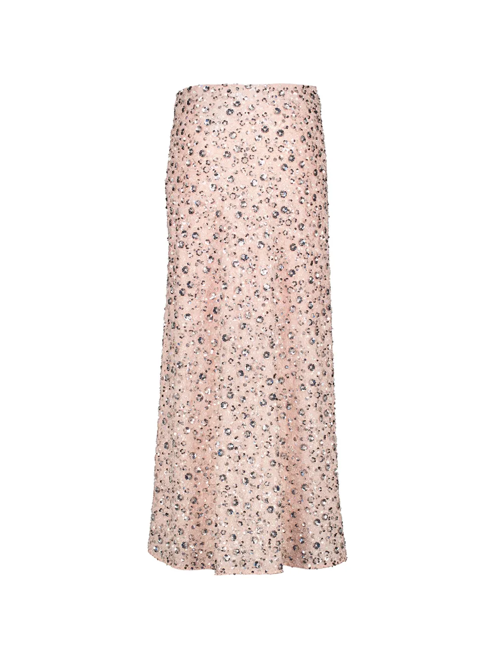 Rabanne Midi-rok met geborduurde bloemen en pailletten Roze