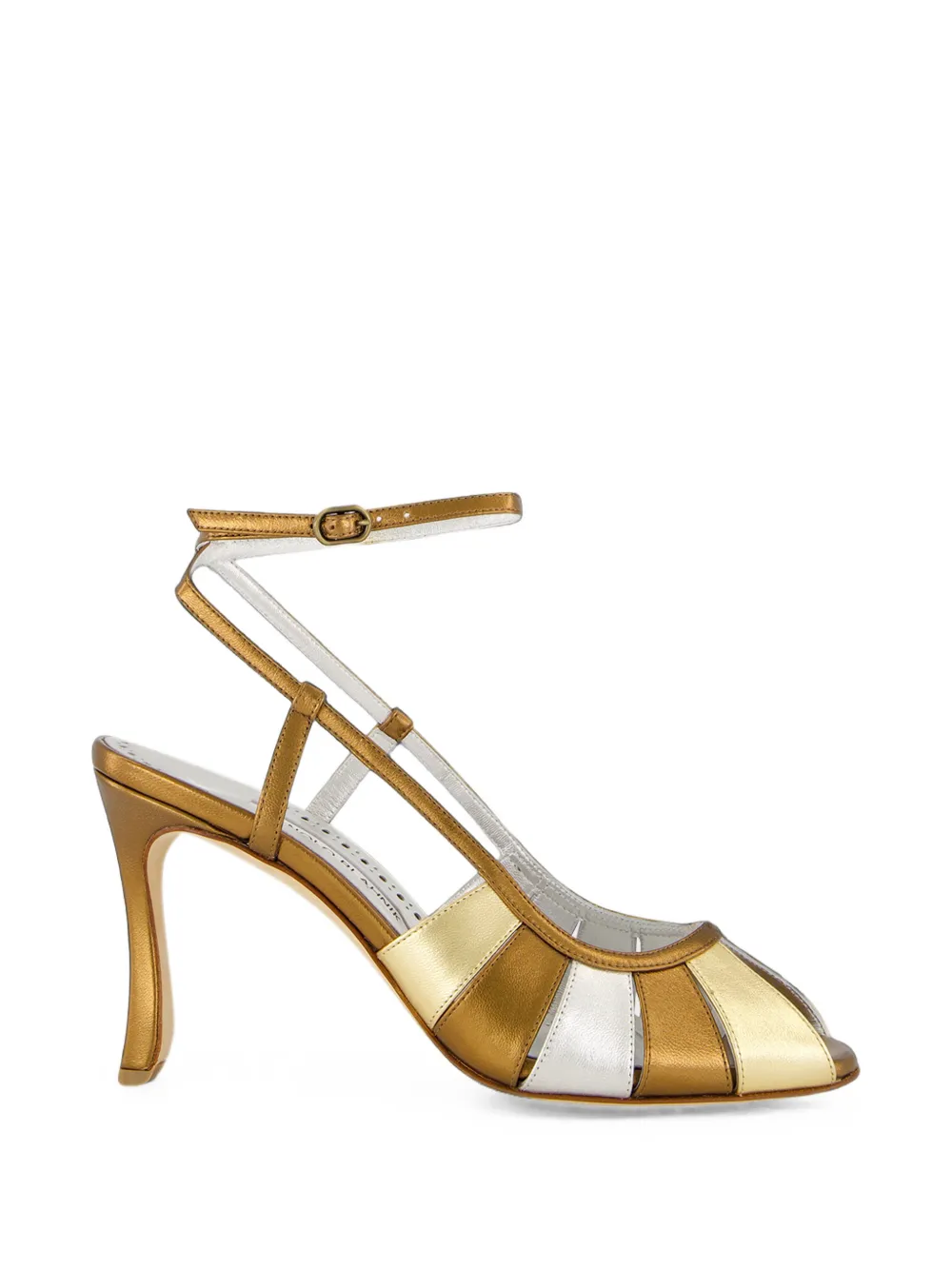 Manolo Blahnik Coludadhi metallic leather sandals - Oro